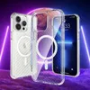 Carbon fibre Magnetic absorption Phone Cases For iPhone 14 14Pro prevention shells