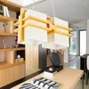 Lampes suspendues lampe en bois nordique japonais salle à manger lustre américain créatif tissu Restaurant Tatami homme café salon