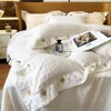 Bedding Sets Autumn Winter Thick Warm Velvet Fleece Gold Love Embroidery Set Quilt/Duvet Cover Bed Linen Fitted Sheet Pillowcases