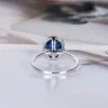 Bijoux de mode Huitan 2018 Classique avec bleu foncé AAA CUBIC Zirconia Pave décortiqué des bagues de fiançailles de mariage pour les femmes AMP G2586827