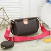 最高品質の高級デザイナーお気に入りマルチポシェット女性財布ハンドバッグレザーショルダーメッセンジャーバッグ財布 3 個セット