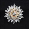 Spille Trend Crystal For Women Suit Coat Big Corsage Strass Fiore Spilla Pin Jewelry Fashion