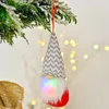 DHL UPS 크리스마스 장식 화려한 LED 니트 인형 휘 스커 파티 GNOMES 펜던트 홀리데이 격자 무늬 폭설 방울 선물 산타 선물 홈 야드 트리