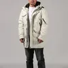Veste longue en cuir de vachette pour hommes Doublure de combinaison de ski alpinisme Amovible 90% Duvet de canard blanc Garder au chaud les manteaux YKK ZIPPER