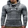 Mężczyzn Swatery męskie szalik z długim rękawem pullover męski wzór dzianinowy hop hop za nadmorską retro streetwear 220916