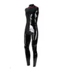 Trajes de Catsuit de moda PVC de cuero sintético negro para hombre sexy sin mangas monos con cremallera frontal se pueden personalizar