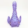 Verre Bong Dab Rig Narguilé Forme De Poisson-chat 14.4MM Femelle Joint Violet Mini Bubbler Perc Cadeau CCG Ashcatcher Pour Fumer Quartz Banger Craftbong