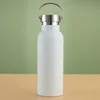 20oz roestvrijstalen sportwaterfles met metalen deksel dubbele muur houd warm drinkketel buiten gym koude flessen 0916