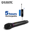 Microfoni Microfono wireless G-MARK X180 UHF Karaoke dinamico Regolazione frequenza portatile Corpo in metallo con batteria al litio per chiesa T220916