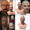 Party Masks New Movie Celebrity Latex Mask Breaking Bad Professor Mr White Realistic Costume Halloween Cosplay Props X0803 ZLNEWH5776046