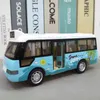 Diecast Cars School Sound Light Tour Bus Modello Boy Fonde sotto pressione Veicoli giocattolo Regalo per bambini 0915