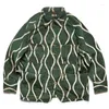 Chaquetas de mujer KAPITAL Hirata Hohiro Water Ripple Tangcao Descarga Impresión Algodón Lino Lienzo Cuatro Bolsas Hombres y Mujeres Chaqueta Japón Abrigo