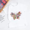 Shirts Fashion Cartoon Ballet Dance T-shirt 24m-9t jaar Kort Mouw kinderen meisjes kleding voor kinderen zomer baby o-neck tops