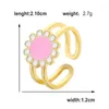 Cluster Rings 2022 Fashion Temperament Ring Fore Woman Adjustable Sweet Romantic Style Ornament Flower Shape Christmas Gift Banquet