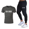 Marka streetwear męskie dresy Casual markowe koszule moda garnitury męskie ponadgabarytowych t shirt dres odzież męskie spodnie zestawy lato Jogging tee shirt