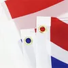 Reino Unido Bandera de Reino Unido 3x5 Ft Colores vibrantes Cabecera de lona de poliéster y serie de ojales de latón de doble costura Impreso la bandera británica al aire libre