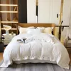 Bedding Sets Autumn Winter Thick Warm Velvet Fleece Gold Love Embroidery Set Quilt/Duvet Cover Bed Linen Fitted Sheet Pillowcases