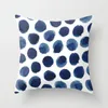 Kuddefodral 1pc 45 45 cm Modern Blue Abstract Square Pillow Case Home Supplies Dekorativa kuddar Geometriska tryckta polyesterfodral