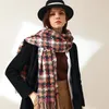 Écharrés Mosaic Plaid Scarf Femmes Hiver Long Swarf Châle Fashion Street Imitation Cashmere Scarpe chaude Men Wholesale 220916