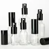 Empty Transparent Glass Perfume Spray Bottle 5-100ml Round Fine Mist Sprayer Bottles