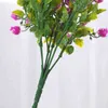 Faux bloemen groene Milaan hoofd kleine rozen stel kunstbloemen buitenarrangement plastic bloem huis eetkamer woonkamer J220906