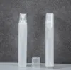 Flacon pulvérisateur vide en plastique givré transparent de 10ml, petit emballage cosmétique, atomiseur, bouteilles d'échantillon de parfum SN4691