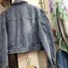 Vestes pour femmes coréen lâche printemps/automne Vintage décontracté 3D amour broderie vêtements d'extérieur courts manteaux femmes hauts Denim veste femmes