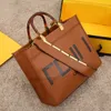 luxury leather bag Totes Handbags Shoulder evening bag material amber double handle large capacity letter decorative Men women universal designer bags