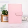 Ring PU Leather Budget Binder Pocards Vintage Notebook Po Kawaii Notepad Personal Diary For Loose Leaf