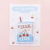 Lytwtw's Cute Juice Sticky Notes Notepad Adhesive Memo Pad Office School Supply Stationery Sketchbook Sticker Decoration