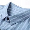 Erkekler Sıradan Gömlekler Erkek Yumuşak Üst Sınıflı Kavur Bahar Sonbahar Uzun Kollu Saf Koreli Çizgili İnce Uygun Moda İşletme