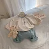 Kledingsets Toddler Baby Girl Boy herfst cartoonkleding Sets met lange mouwen T-shirt elastische broek 2 stks pak outfits voor baby geboren 220916