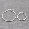 Çember Küpe 925 STERLING Gümüş Eurowire Hoops Küpe Takı için Kulak Telleri Yaparak 20mm 30mm