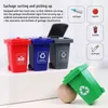Diecast Arabalar Çöp 4 Sıralama Kutuları Atık Yönetimi Geri Dönüşüm Oyuncak Set Çocuk Hediyeleri Araçlar Model Oyuncak Çöp Araba 0915
