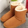 الأطفال Bailey Bows Boots أصلي من الجلد الصغار الثلج أحذية الثلج الصلبة بوتاس نيف شتاء الفتيات