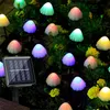ديكورات عيد الميلاد ، الفطر الشمسي ، الأضواء الخيالية الخيالية LED في الهواء الطلق مقاوم للماء 8MODES الطاقة الشمسية مدعومة في الأضواء الأرضية لحديقة عيد الميلاد 220916