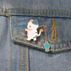 Dessin animé mignon de chaton créatif broche Broche alliage créatif de conception créative de design pull accessoires Badge d'épingle