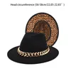 Berets szeroko rondo Fedora Mens Jazz Hat Party dla dorosłych Wollen Hats Homburg 56-58cm