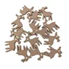 Juldekorationer 50st blandade träkarfs Diy Ornament Kids Toys For Chirstmas Tree Deer Xmas Decoration Home Party Year