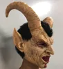 Party Masks Lucifer Horn Masque Latex Masks Halloween Costume Scary Demon Devil Movie Cosplay Horrible Mask Vuxna Party Props 220915