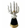 Decorative Objects Figurines Halloween Horror Witch Hands Candle Holder Resin Craft Utensils Single Wick stick Desktop Ornament Home Decoration 220915