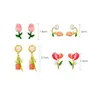 Kolczyki stadnorskie retro tulipanowe kolczyki łagodny