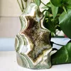 Decorative Figurines Natural Stone Ocean Jasp Cream Torch Crystal Display Home Decoration Color Romantic Multi-inclusions