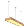 Pendant Lamps LED Home Rectangular Restaurant Chandelier Lamp Nordic Modern Minimalist Strip Bar Light MZ141 LM01081030