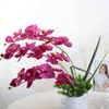 Konstgjord fjäril orkidé silkesblomma bukett phalaenopsis bröllop hem dekor mode diy vardagsrum konst dekoration blommor bh7589 tyj