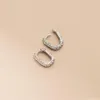 Hoop Earrings 18K Gold Plating Authentic 925 Sterling Silver Jewelry Irregular Texture Bump Piercing Huggie Ear-Bone C-M00738262j