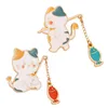 Dessin animé mignon de chaton créatif broche Broche alliage créatif de conception créative de design pull accessoires Badge d'épingle