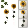 Gartendekorationen Metall Sonnenblume Stakes rustikaler außen dekorativer Pflanzenblume Steck Rasenhof Stick Ornamente Tor DIY