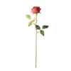 Faux Floral Greenery Rose Pink Silk Flor Artificial Flower Bouquet Home Decoração de casamento Interior Flores falsas baratas j220906