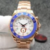 5 styles Luxury Watch Mens Watchs Automatic Rose Gold Silver Silver Siltphire Glass Céramic Cérame AAA Montres Yacht Men Lumineux aiguilles 2584